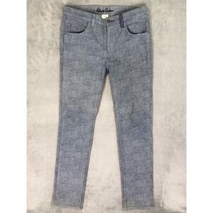 Robert Graham Pants Mens 32x34 Blue Indigo Kipling Tailored Straight Stretch